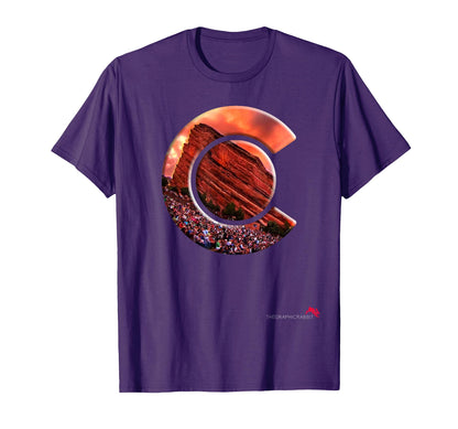 Red Rocks Amphitheater Colorado State T-Shirt - Minimalist Print Men Women - T-Shirt, Sweatshirt, Hoodie
