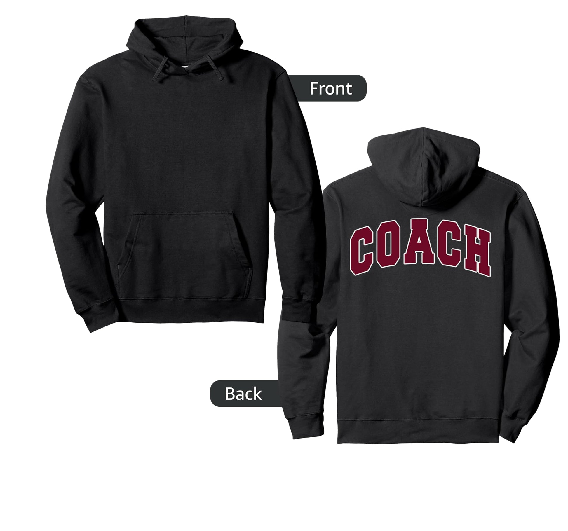 Coach Sports Trainer Varsity Team Red Hoodie - Casual Everyday Wear Unisex - T-Shirt, Sweatshirt, Hoodie