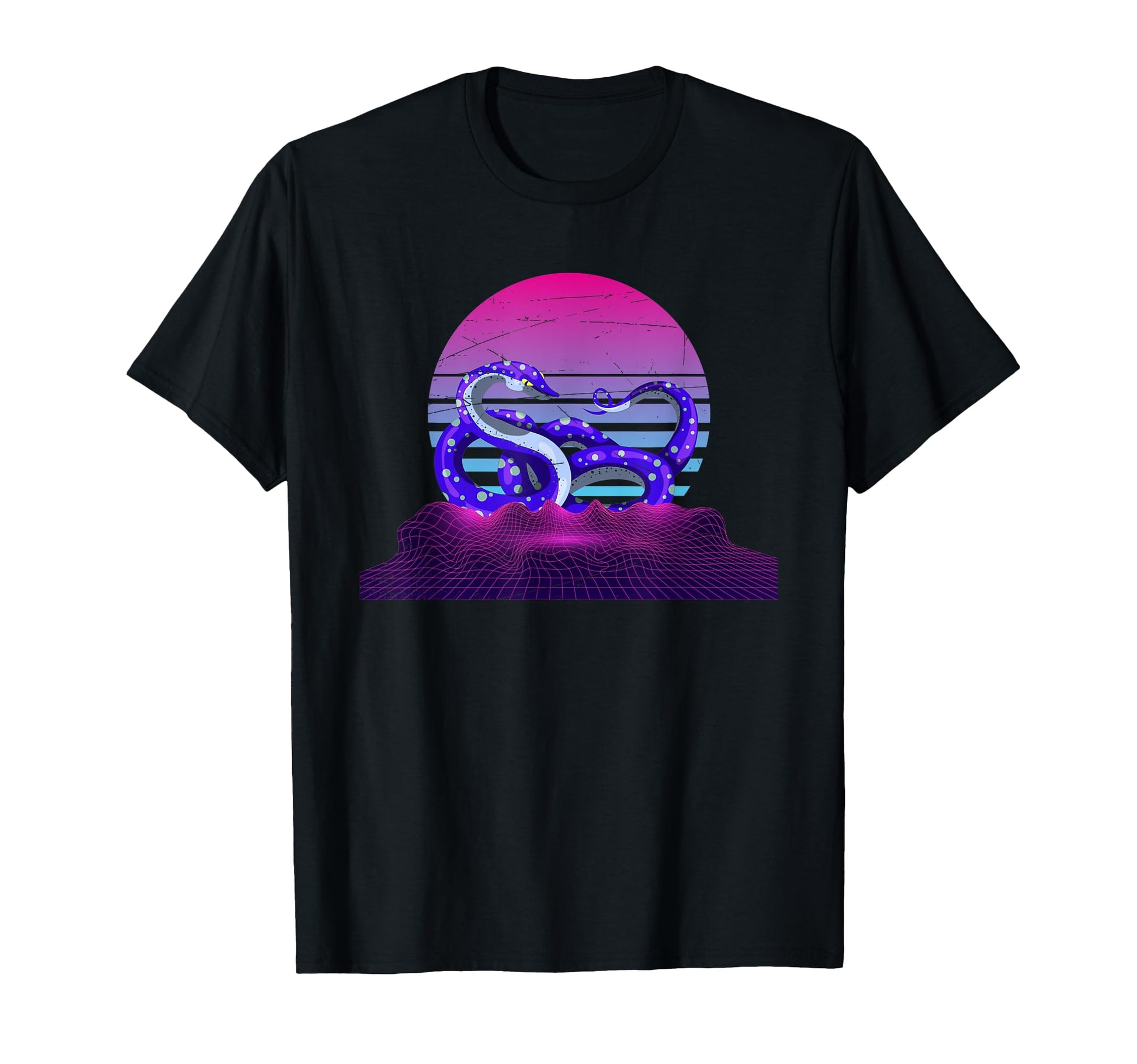 80S Art Reptile Wildlife Snake Zoo T-Shirt - Fun Novelty Design for Adults - T-Shirt, Sweatshirt, Hoodie
