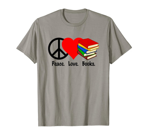 Peace Love Books Reader Reading Fiction T-Shirt - Graphic Print Men Women - T-Shirt, Sweatshirt, Hoodie