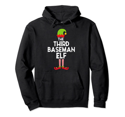 Third Baseman Elf Baseball Matching Hoodie - Novelty Apparel for Adults - T-Shirt, Sweatshirt, Hoodie