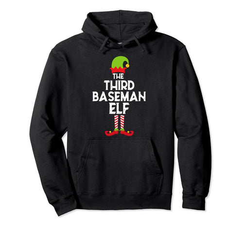 Third Baseman Elf Baseball Matching Hoodie - Novelty Apparel for Adults - T-Shirt, Sweatshirt, Hoodie