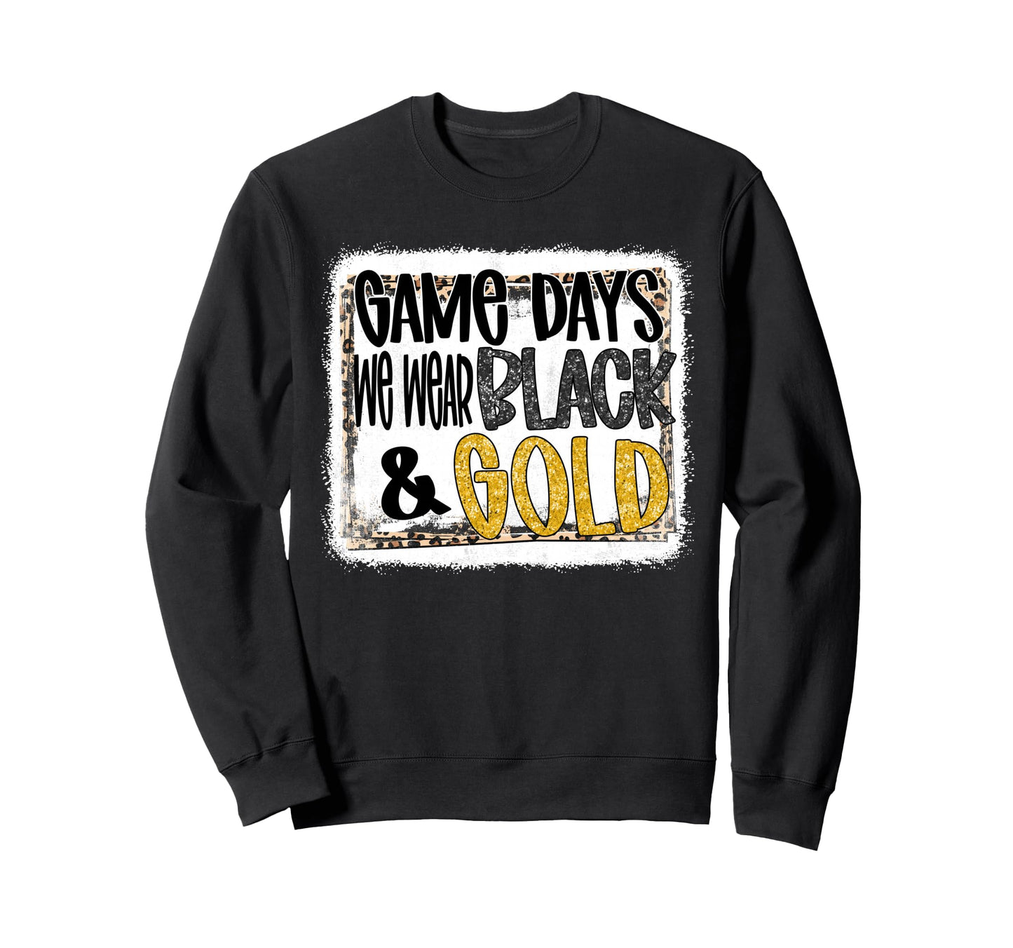 Gameday Football We Wear Black And Sweatshirt - Custom Art Print Unisex - T-Shirt, Sweatshirt, Hoodie