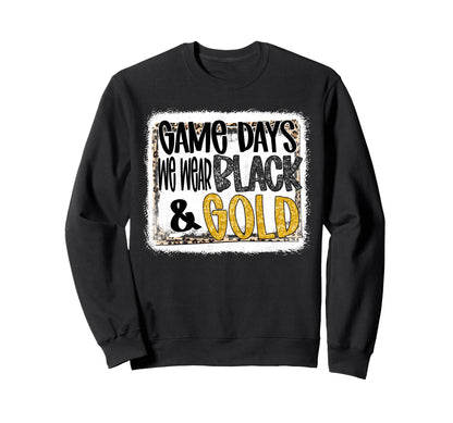 Gameday Football We Wear Black And Sweatshirt - Custom Art Print Unisex - T-Shirt, Sweatshirt, Hoodie