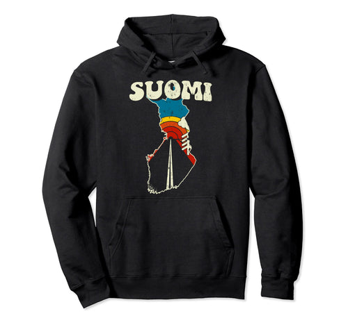 Finland Finnish Country Rainbow 70S Hoodie - Aesthetic Graphic for Adults - T-Shirt, Sweatshirt, Hoodie