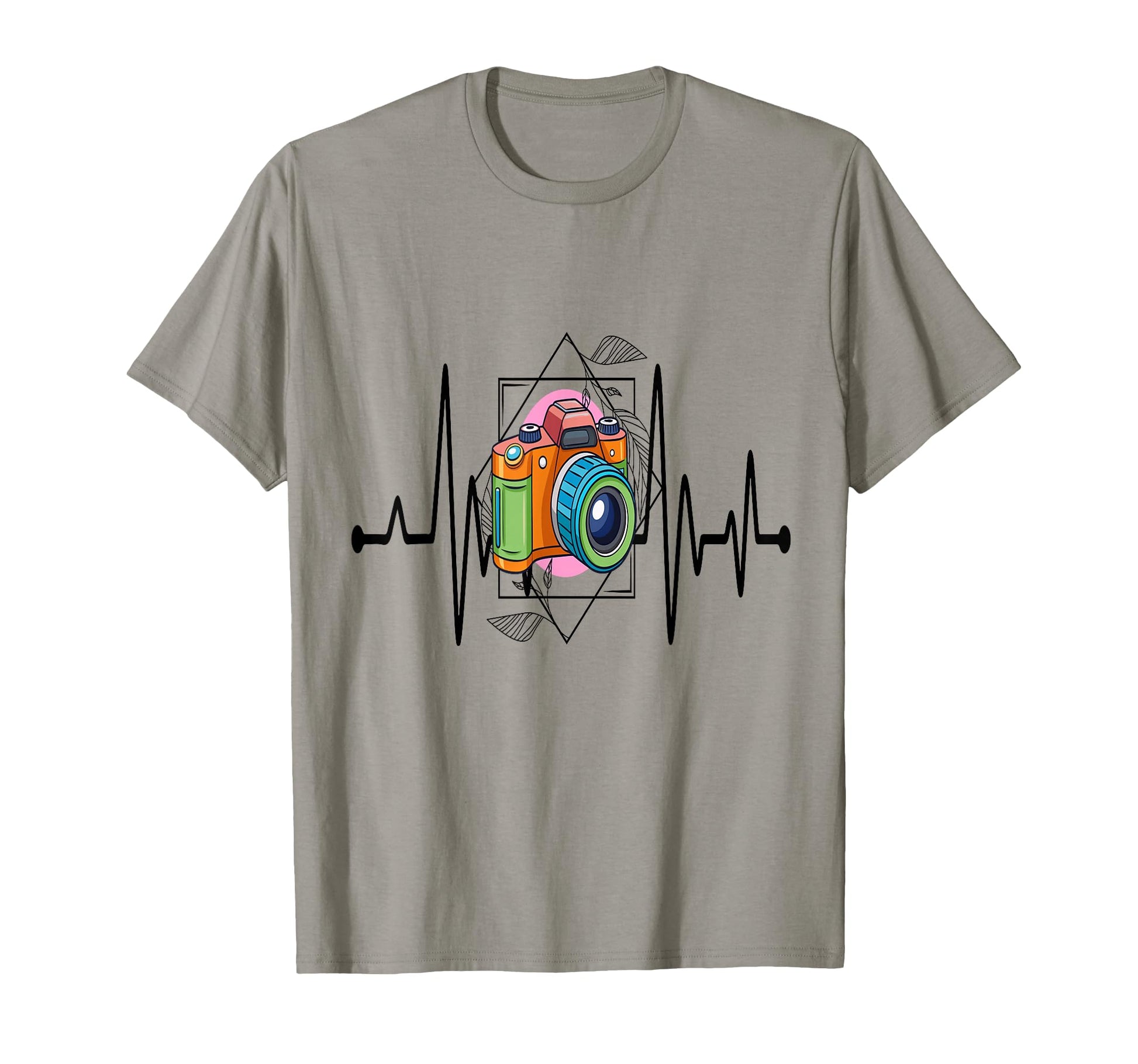 Womens Funny Camera Heartbeat T-Shirt - Minimalist Print Men Women - T-Shirt, Sweatshirt, Hoodie