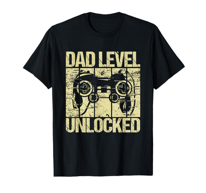 Dad Level Unlocked Gaming T-Shirt - Aesthetic Graphic for Adults - T-Shirt, Sweatshirt, Hoodie