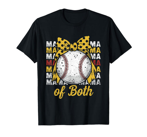 Mama Both Baseball Softball Proud T-Shirt - Fun Novelty Design Unisex - T-Shirt, Sweatshirt, Hoodie
