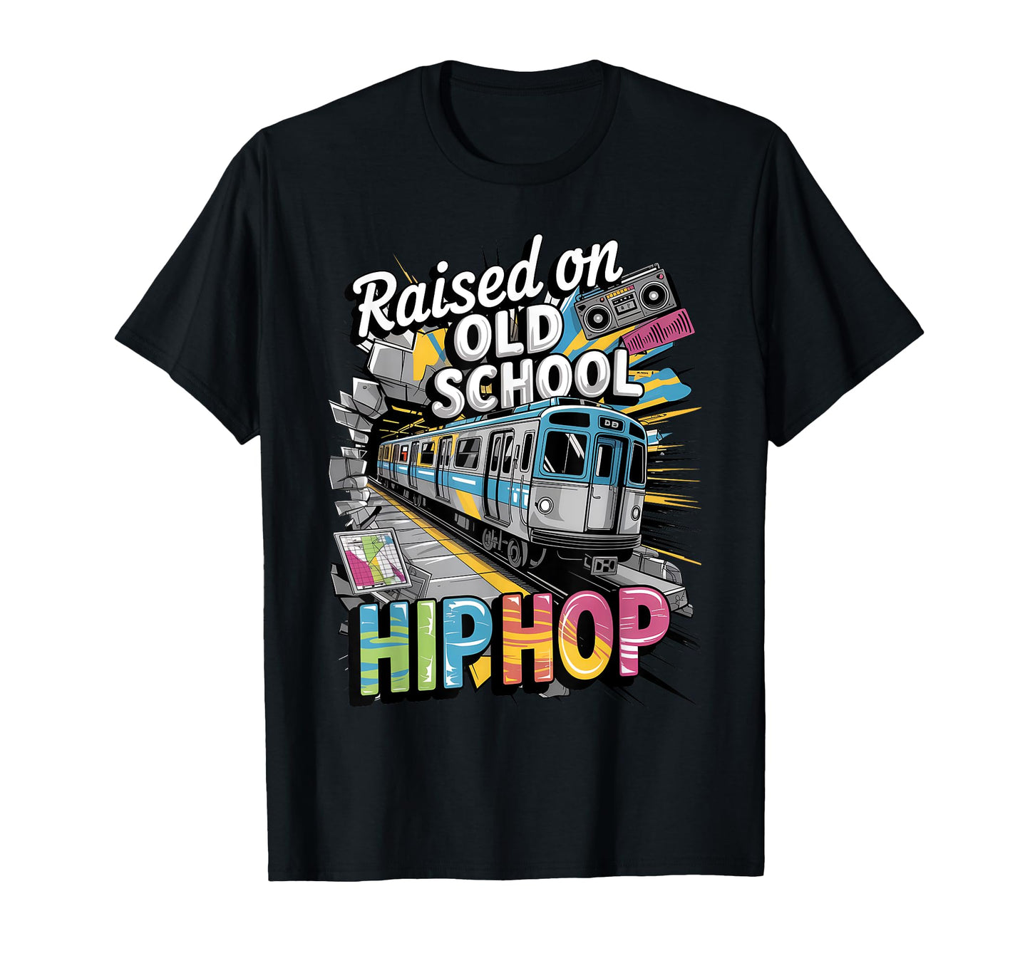 Raised Old School Hip Hop Cassette T-Shirt - Minimalist Print Men Women - T-Shirt, Sweatshirt, Hoodie