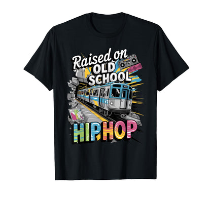 Raised Old School Hip Hop Cassette T-Shirt - Minimalist Print Men Women - T-Shirt, Sweatshirt, Hoodie