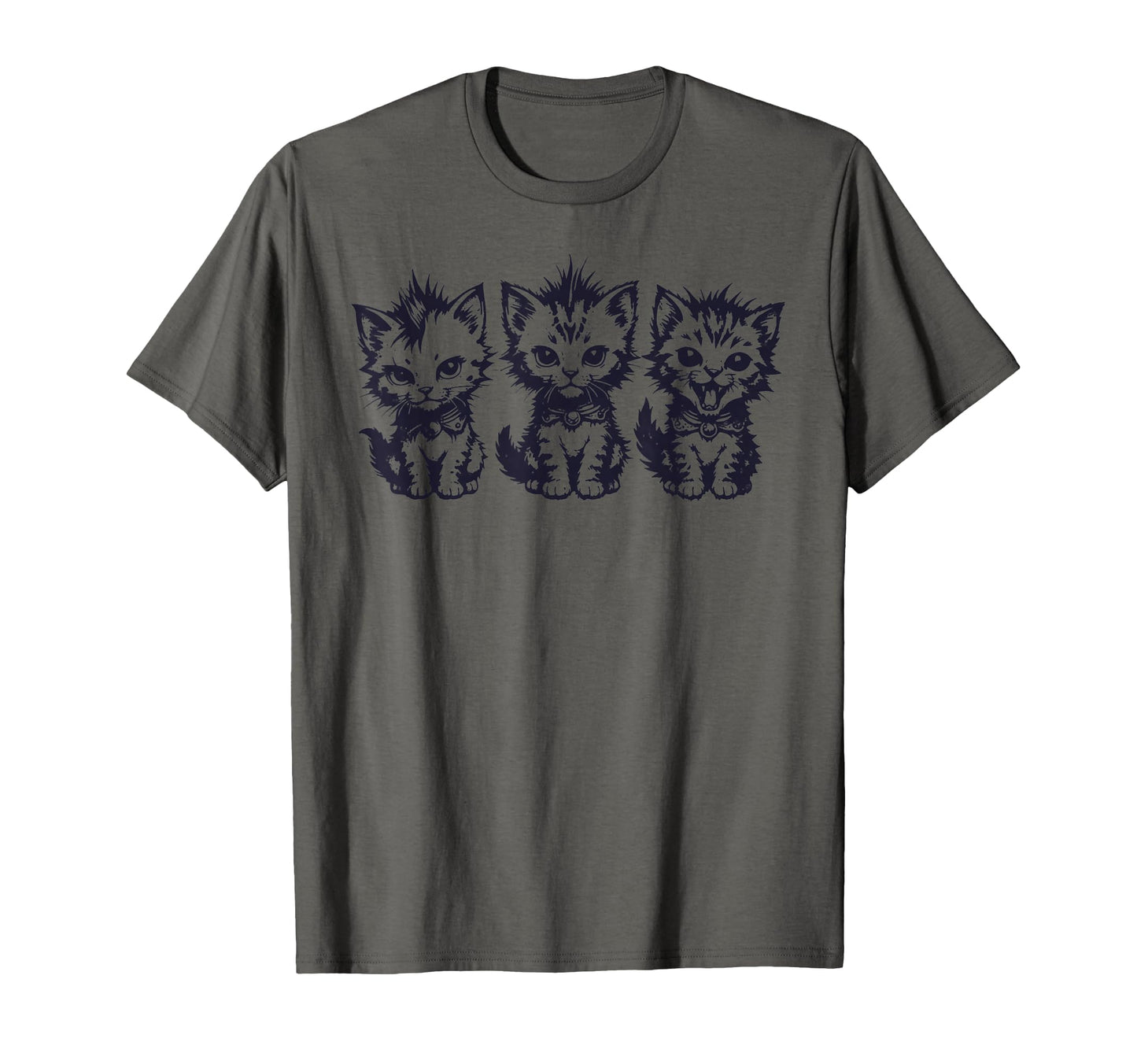 Funny Punk Rock Kittens Heavy T-Shirt - Casual Everyday Wear Men Women - T-Shirt, Sweatshirt, Hoodie
