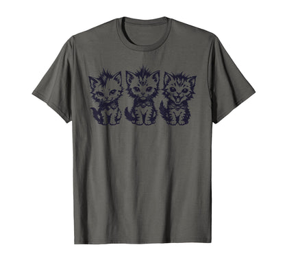 Funny Punk Rock Kittens Heavy T-Shirt - Casual Everyday Wear Men Women - T-Shirt, Sweatshirt, Hoodie