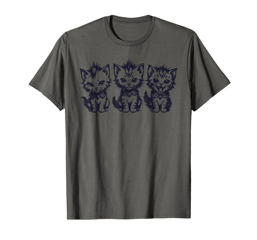 Funny Punk Rock Kittens Heavy T-Shirt - Casual Everyday Wear Men Women - T-Shirt, Sweatshirt, Hoodie