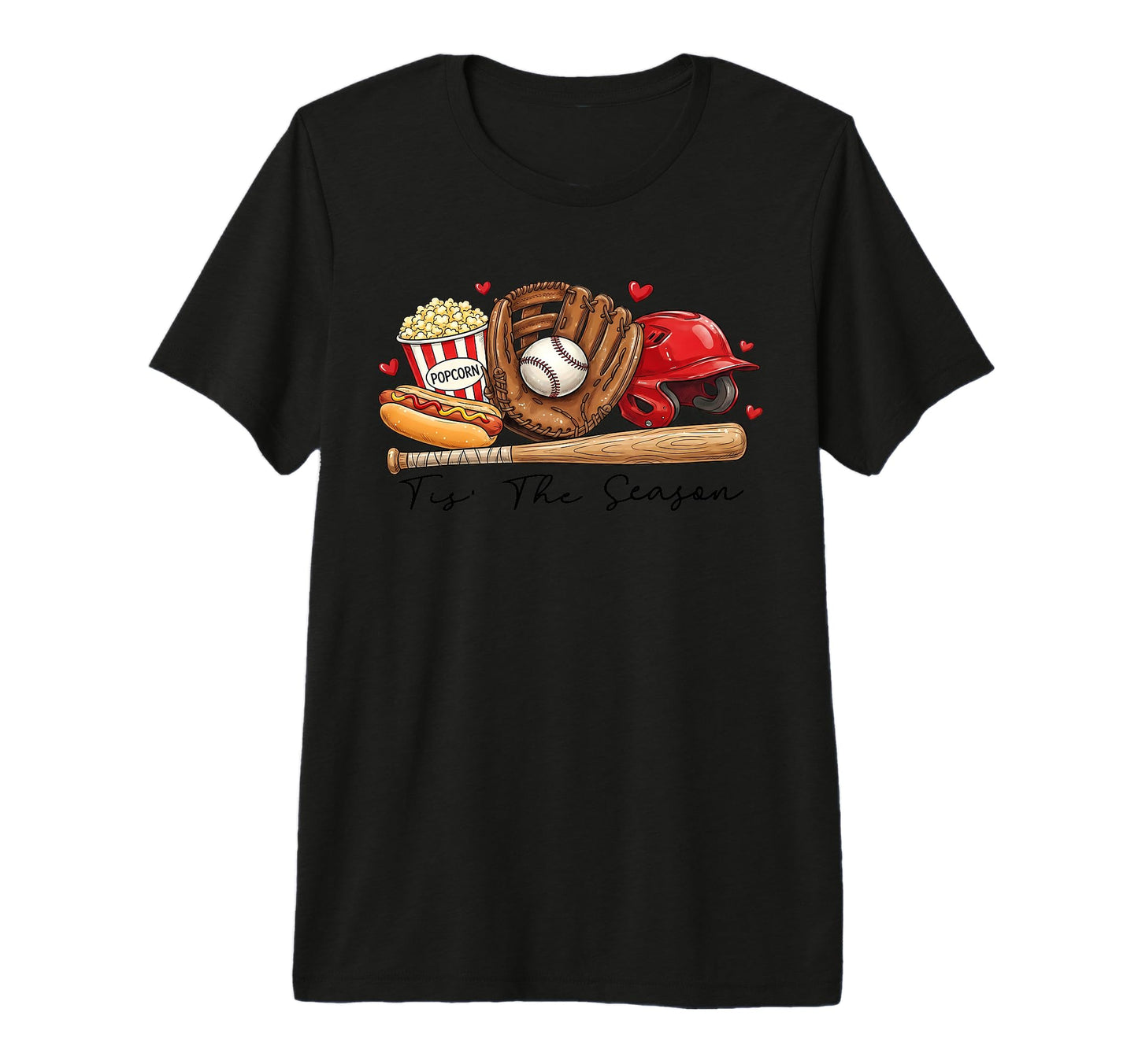 Tis Season Baseball Game Eat T-Shirt - Casual Everyday Wear for Adults - T-Shirt, Sweatshirt, Hoodie