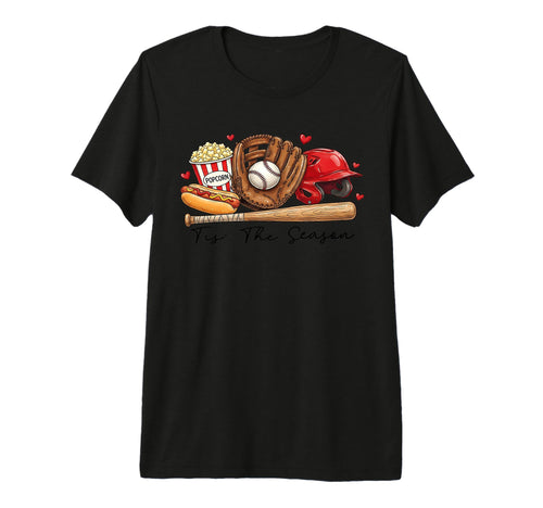 Tis Season Baseball Game Eat T-Shirt - Casual Everyday Wear for Adults - T-Shirt, Sweatshirt, Hoodie