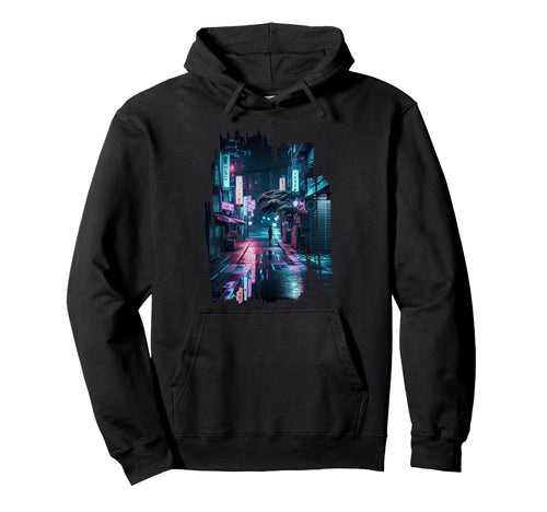 Vaporwave Aesthetic Streets Tokyo Night Hoodie - Streetwear Style Unisex - T-Shirt, Sweatshirt, Hoodie