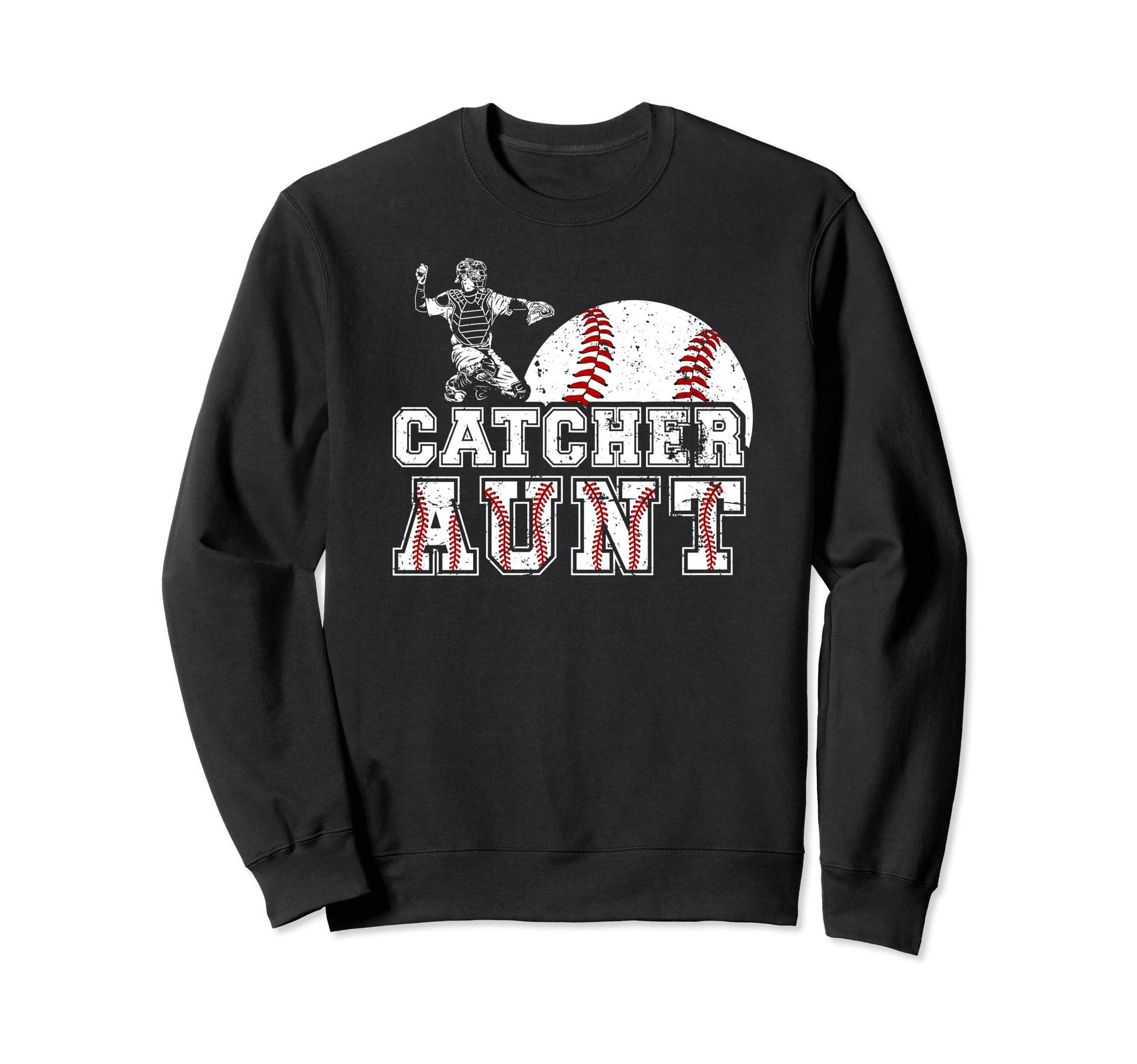 Baseball Catcher Aunt Baseball Sweatshirt - Aesthetic Graphic Men Women - T-Shirt, Sweatshirt, Hoodie