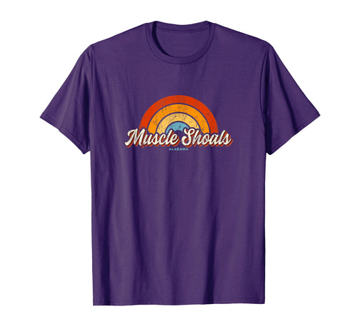 Muscle Shoals Alabama Al Rainbow 70S T-Shirt - Aesthetic Graphic Men Women - T-Shirt, Sweatshirt, Hoodie