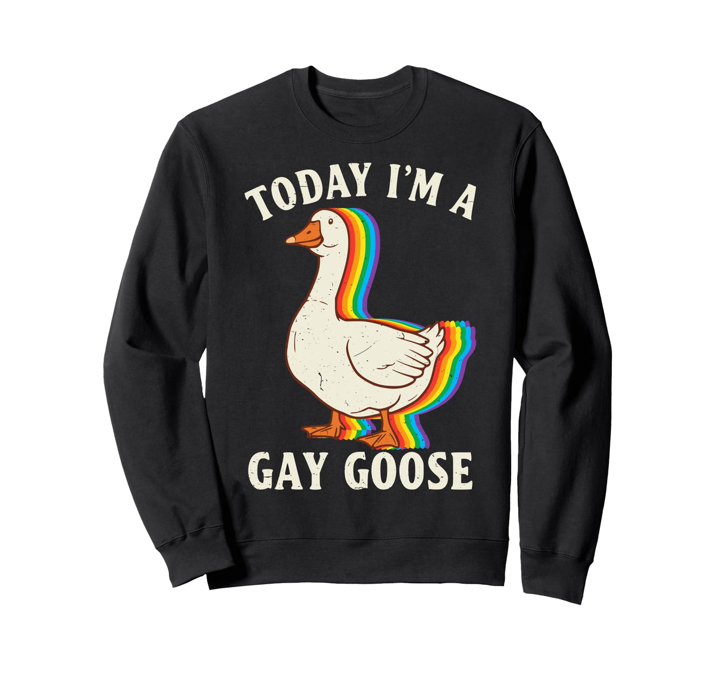 Today Im Gay Goose Rainbow Sweatshirt - Fun Novelty Design for Adults - T-Shirt, Sweatshirt, Hoodie