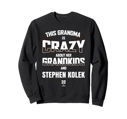 Grandma Crazy Stephen Kolek San Sweatshirt - Minimalist Print for Adults - T-Shirt, Sweatshirt, Hoodie