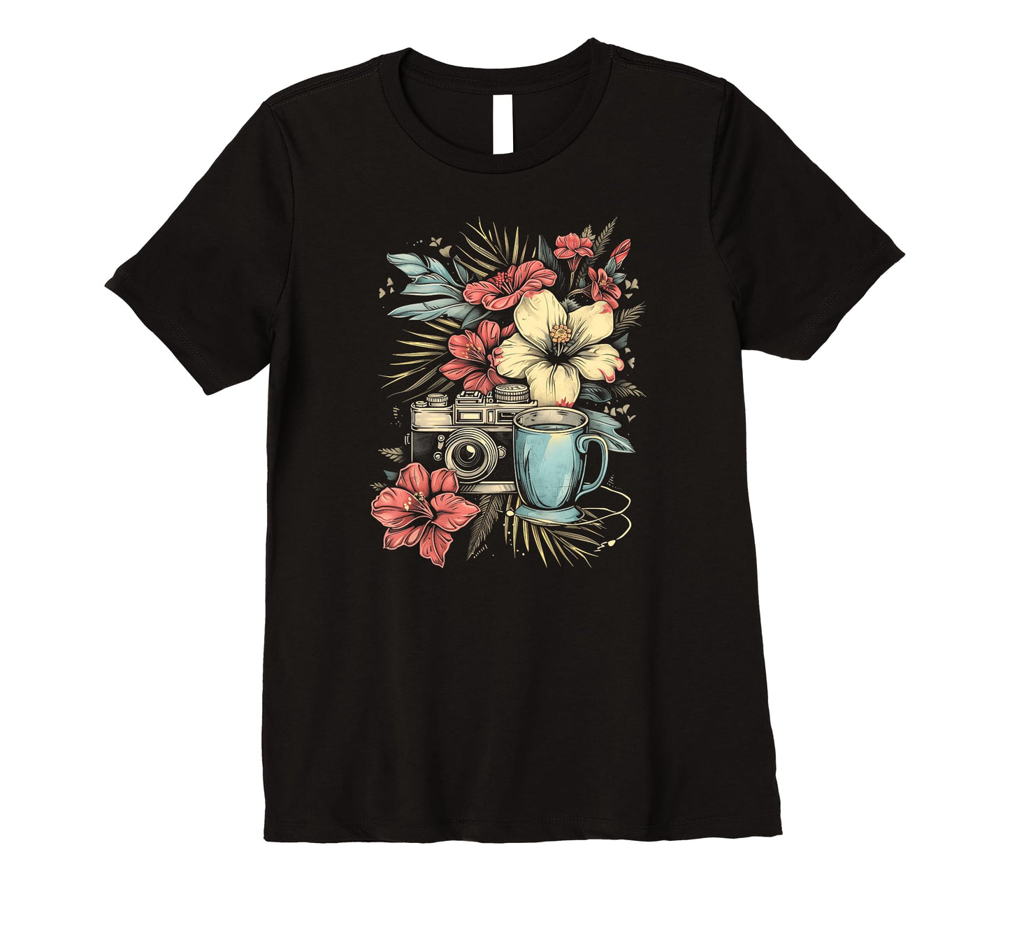 Womens Photographer Coffee Camera T-Shirt - Fun Novelty Design Unisex - T-Shirt, Sweatshirt, Hoodie