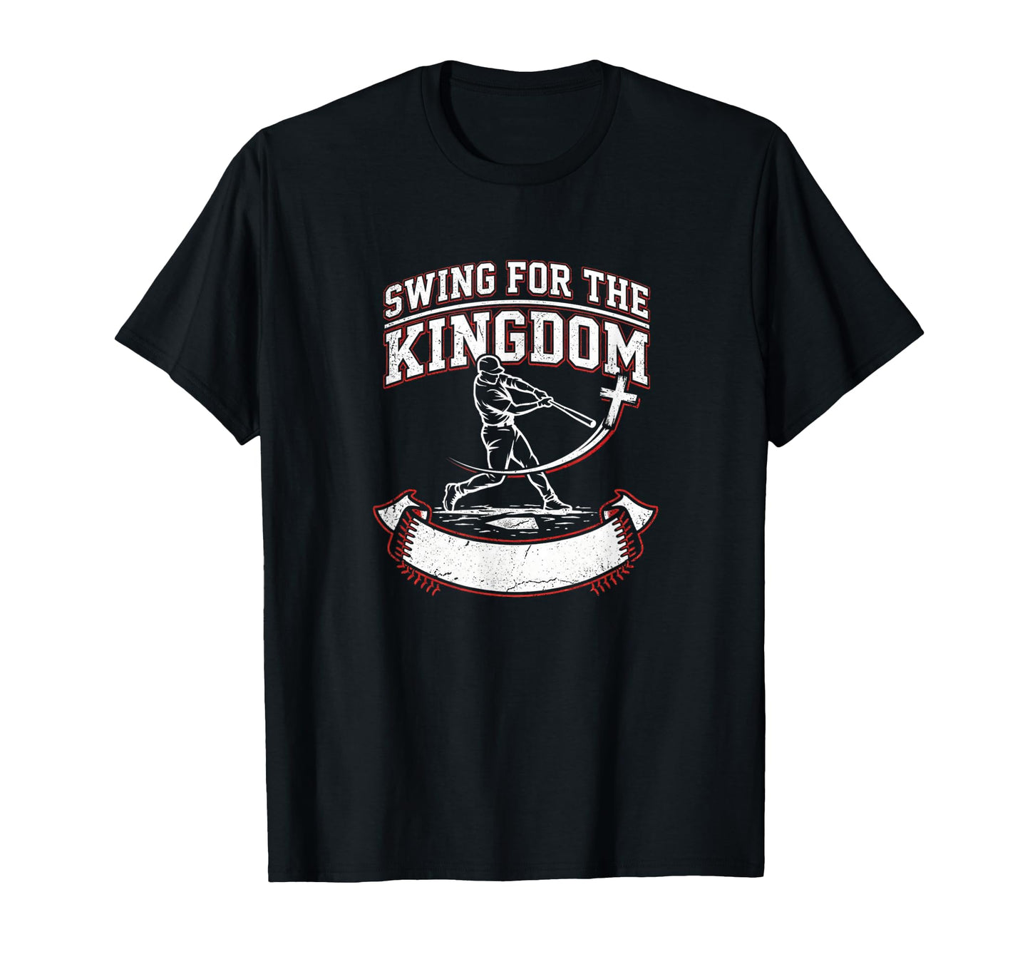 Swing Kingdom Christian Baseball Faith T-Shirt - Custom Art Print Unisex - T-Shirt, Sweatshirt, Hoodie