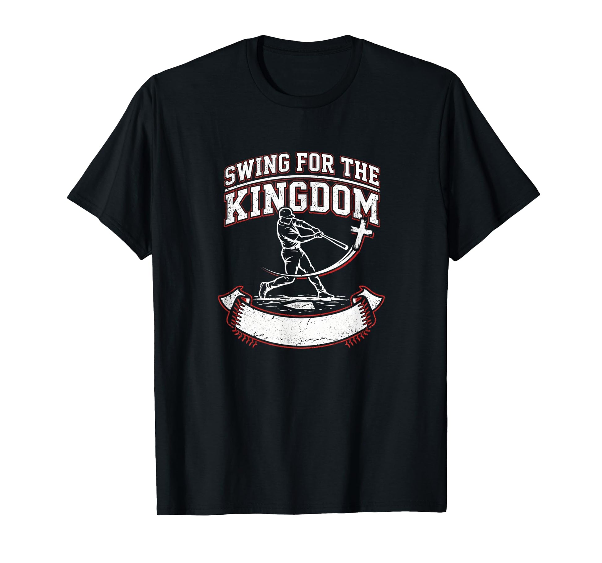 Swing Kingdom Christian Baseball Faith T-Shirt - Custom Art Print Unisex - T-Shirt, Sweatshirt, Hoodie