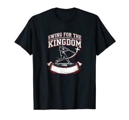 Swing Kingdom Christian Baseball Faith T-Shirt - Custom Art Print Unisex - T-Shirt, Sweatshirt, Hoodie