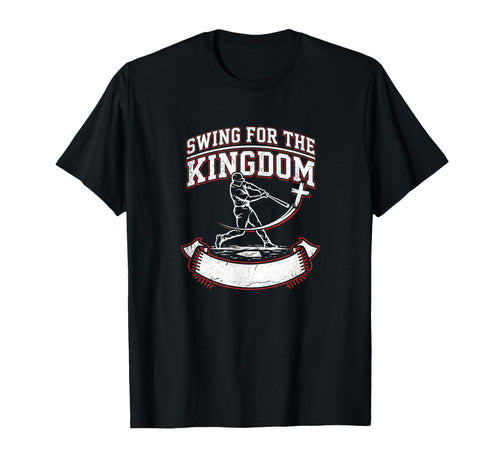 Swing Kingdom Christian Baseball Faith T-Shirt - Custom Art Print Unisex - T-Shirt, Sweatshirt, Hoodie