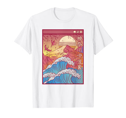 Great Art Wave Vaporwave Aesthetic T-Shirt - Unique Graphic for Adults - T-Shirt, Sweatshirt, Hoodie