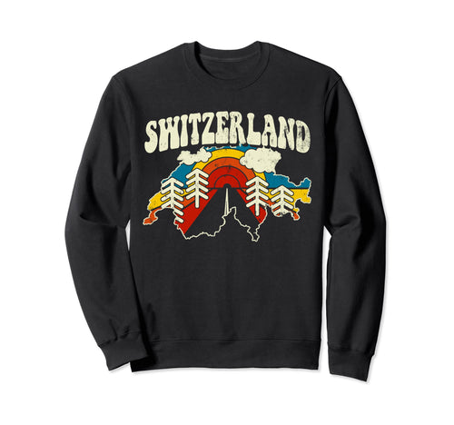 Switzerland Swiss Country Rainbow Sweatshirt - Custom Art Print Unisex - T-Shirt, Sweatshirt, Hoodie