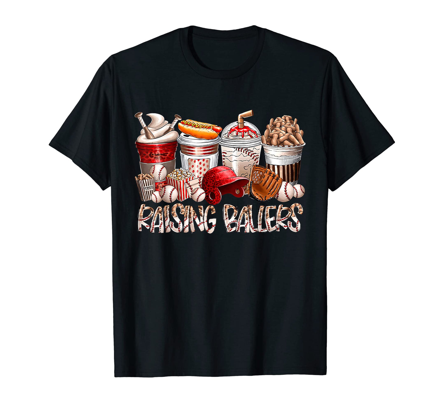 Raising Ballers Softball Mom Game Day T-Shirt - Graphic Print for Adults - T-Shirt, Sweatshirt, Hoodie