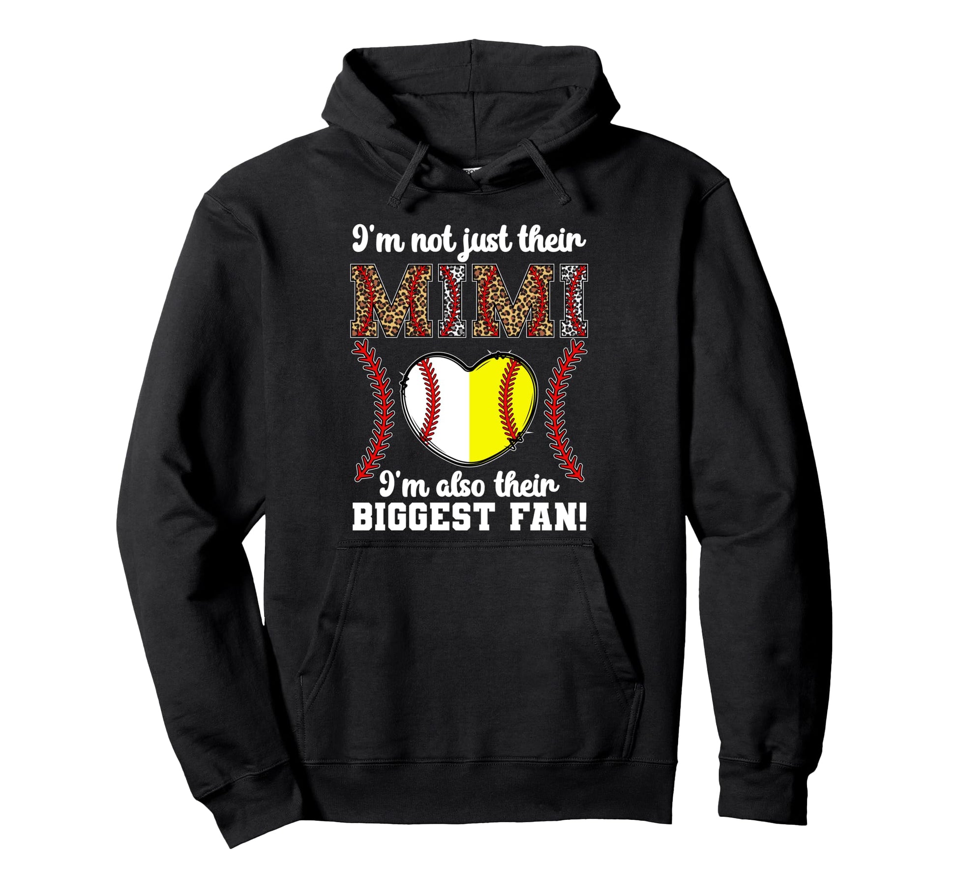 Their Biggest Fan Mimi Softball Hoodie - Novelty Apparel Men Women - T-Shirt, Sweatshirt, Hoodie