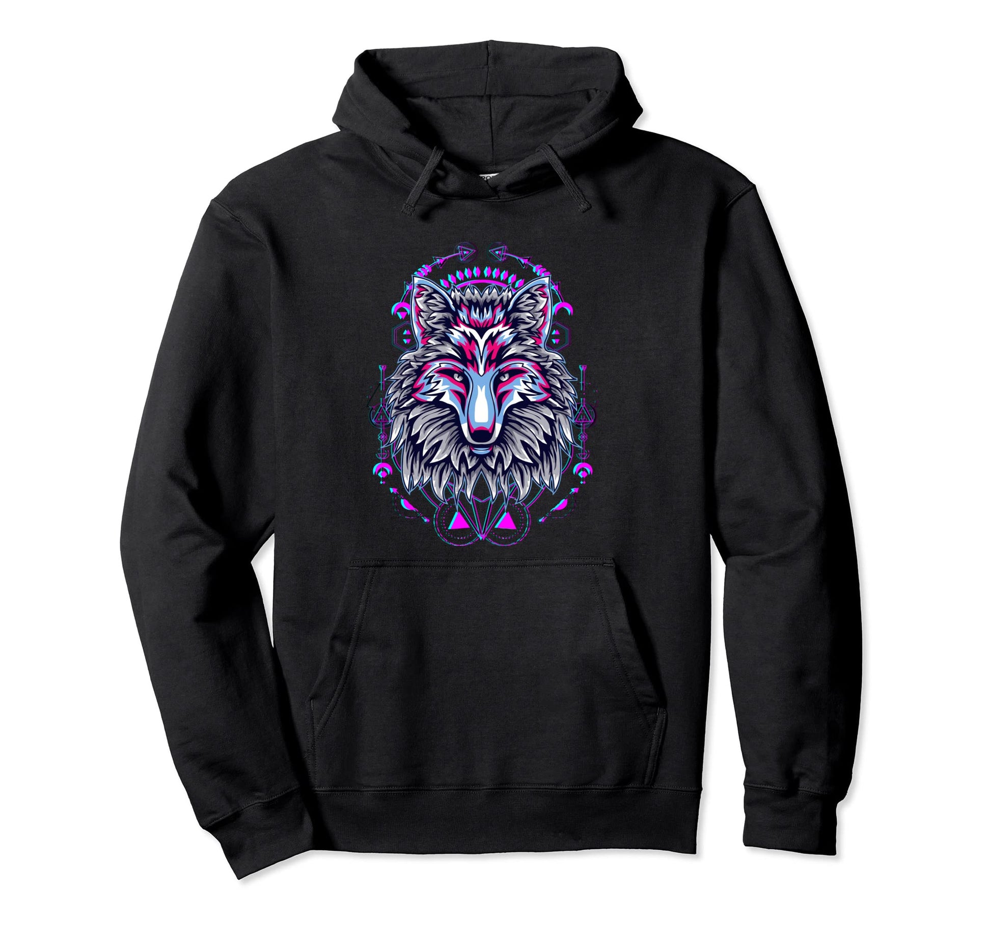 Howling Wolf 80S Aesthetic 90S Art Hoodie - Novelty Apparel Men Women - T-Shirt, Sweatshirt, Hoodie