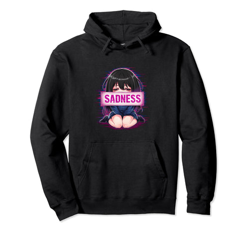 Sad Anime Crying Japanese Hoodie - Casual Everyday Wear Men Women - T-Shirt, Sweatshirt, Hoodie