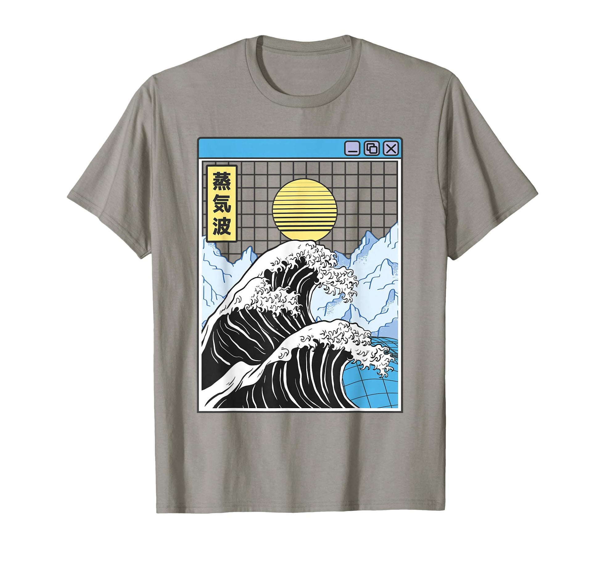 Great Wave Off Kanagawa Grid Kawaii T-Shirt - Streetwear Style Men Women - T-Shirt, Sweatshirt, Hoodie