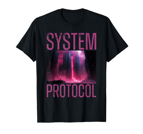 Dystopian Cityscape Vaporwave Aesthetics T-Shirt - Custom Art Print Unisex - T-Shirt, Sweatshirt, Hoodie