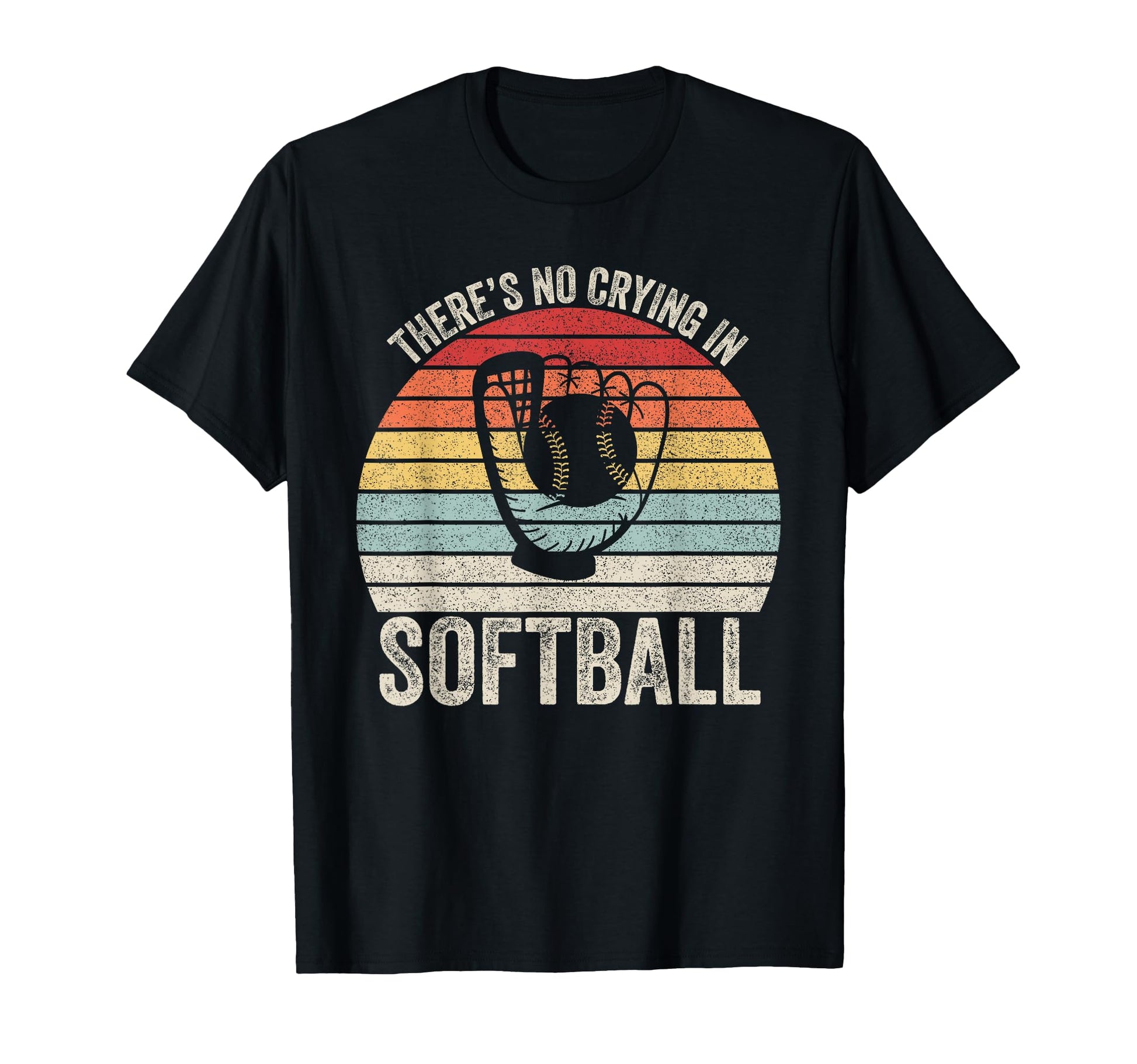 Theres No Crying Softball Team Player T-Shirt - Minimalist Print Unisex - T-Shirt, Sweatshirt, Hoodie