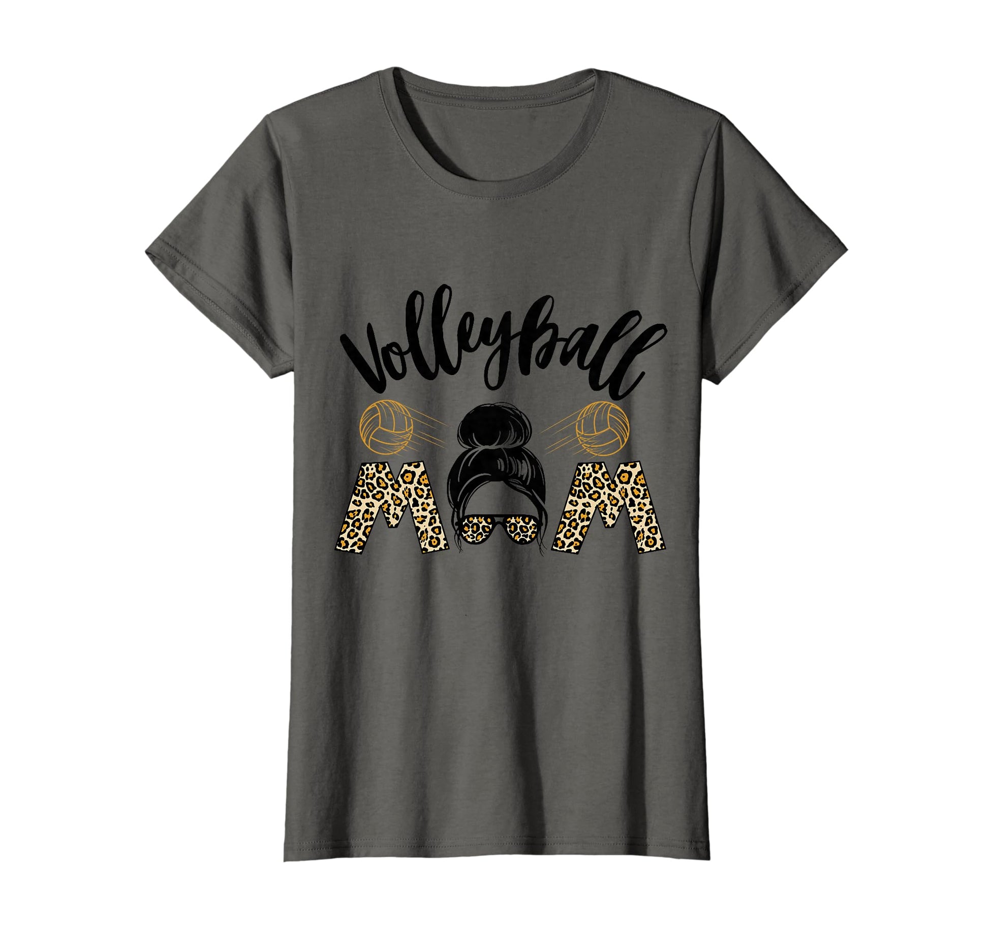 Volleyball Mom Leopard Game Day T-Shirt - Novelty Apparel Men Women - T-Shirt, Sweatshirt, Hoodie