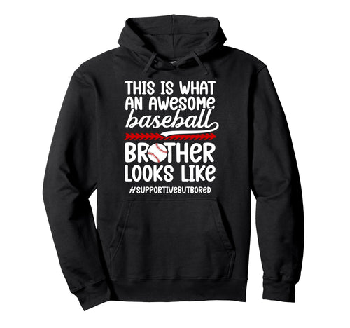 Awesome Baseball Brother Baseball Hoodie - Minimalist Print for Adults - T-Shirt, Sweatshirt, Hoodie