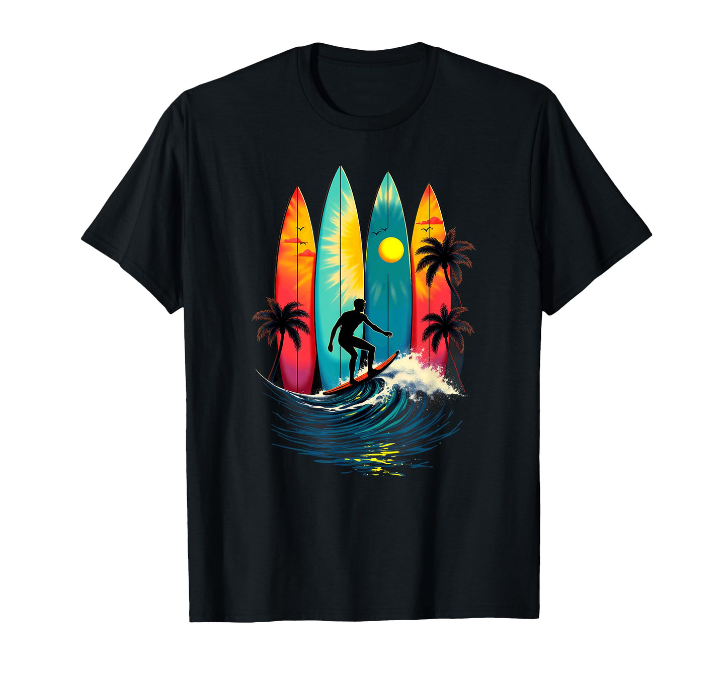 Surfboard Surfing Surfer Beach Summer T-Shirt - Fun Novelty Design Unisex - T-Shirt, Sweatshirt, Hoodie