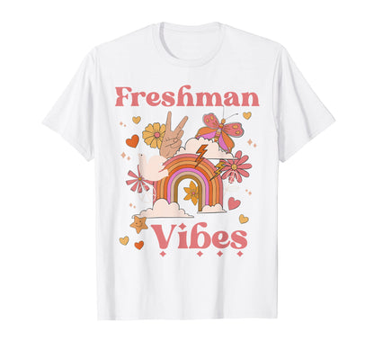 Freshman Vibes High School Boho T-Shirt - Minimalist Print Men Women - T-Shirt, Sweatshirt, Hoodie