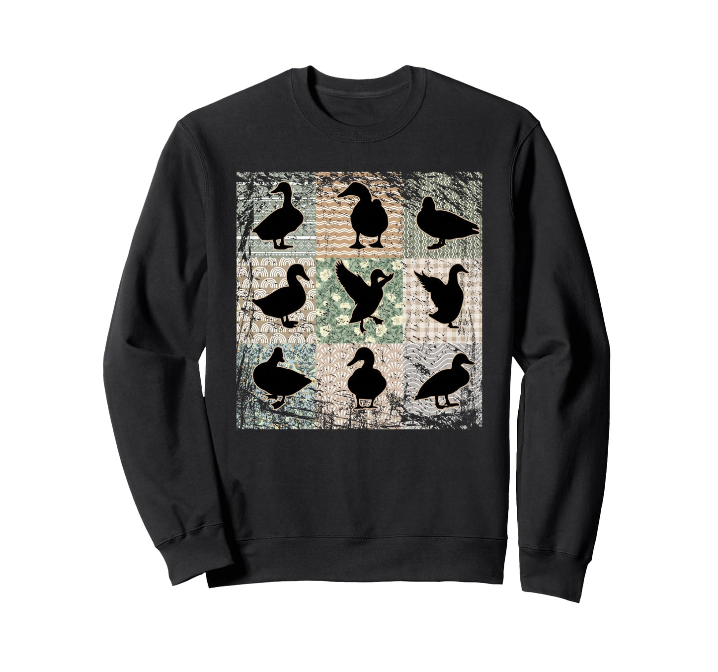 Backyard Pet Ducks Floral Boho Sweatshirt - Custom Art Print for Adults - T-Shirt, Sweatshirt, Hoodie