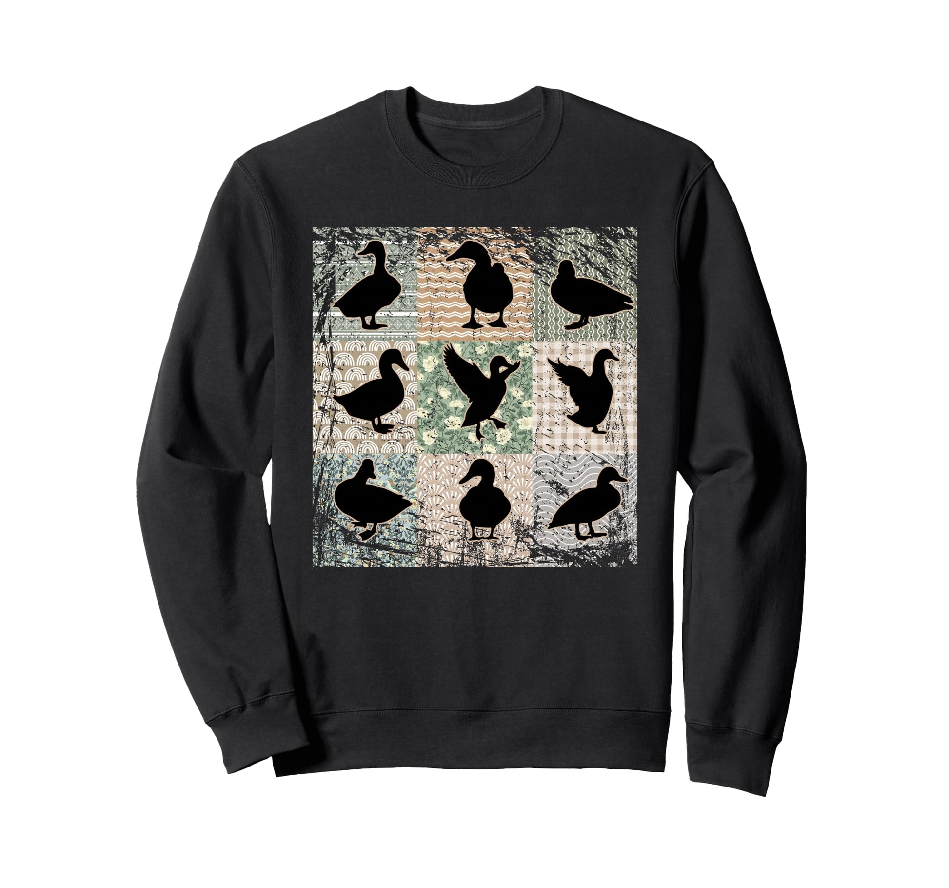Backyard Pet Ducks Floral Boho Sweatshirt - Custom Art Print for Adults - T-Shirt, Sweatshirt, Hoodie