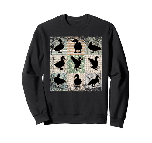 Backyard Pet Ducks Floral Boho Sweatshirt - Custom Art Print for Adults - T-Shirt, Sweatshirt, Hoodie