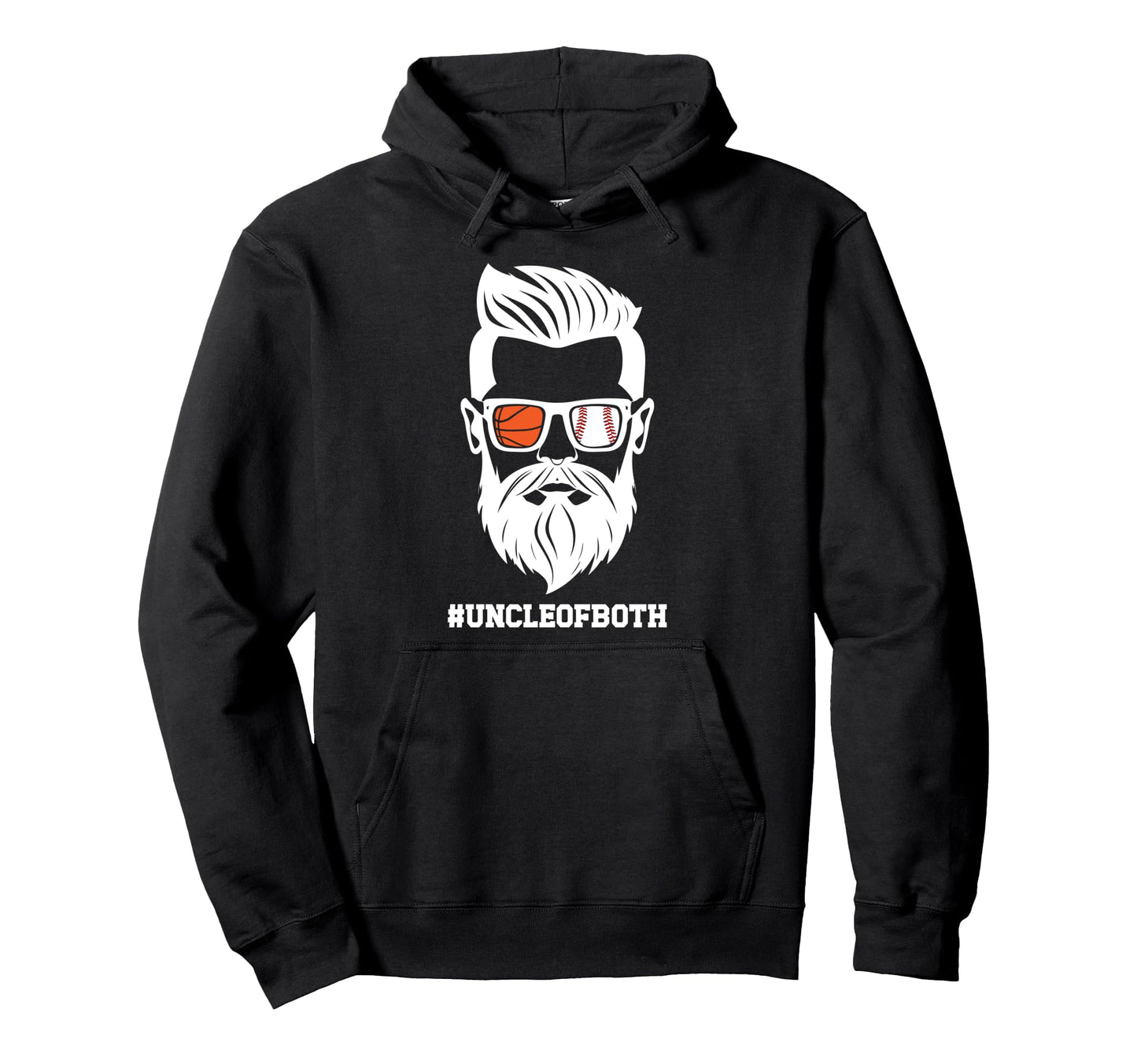 Uncle Both Baseball Basketball Uncle Hoodie - Custom Art Print for Adults - T-Shirt, Sweatshirt, Hoodie