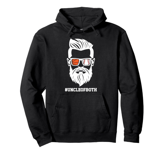 Uncle Both Baseball Basketball Uncle Hoodie - Custom Art Print for Adults - T-Shirt, Sweatshirt, Hoodie