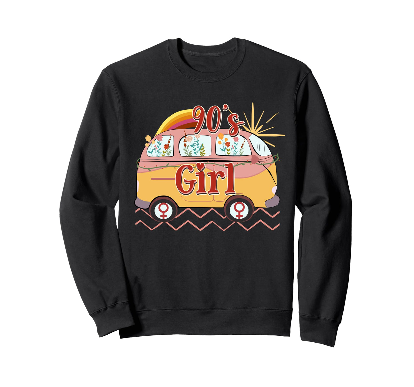 90S Boho Feminist Aesthetic Travel Sweatshirt - Trendy Graphic for Adults - T-Shirt, Sweatshirt, Hoodie