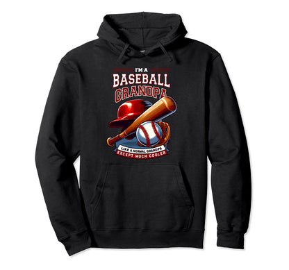 Grandpa Baseball Player Baseballer Hoodie - Graphic Print Unisex - T-Shirt, Sweatshirt, Hoodie