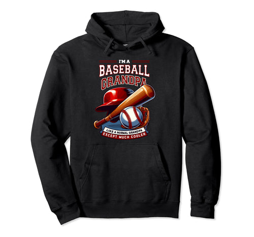 Grandpa Baseball Player Baseballer Hoodie - Graphic Print Unisex - T-Shirt, Sweatshirt, Hoodie